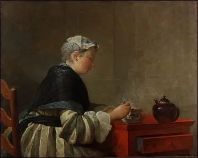 Voici "Une dame prenant son café" représentée par :