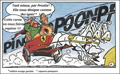 Ce conducteur de char sportif se croit dans "Starkix & Hutchus" ! En dévalant les rues de Mutinae (Modène) à brides abattues, il commet deux infractions. Lesquelles ?