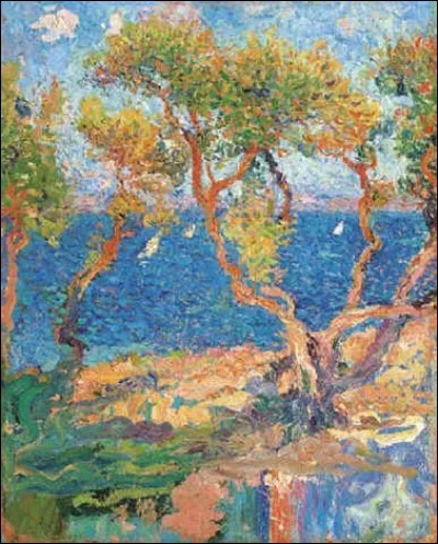 Qui a peint "Oliviers au bord de la mer" ?