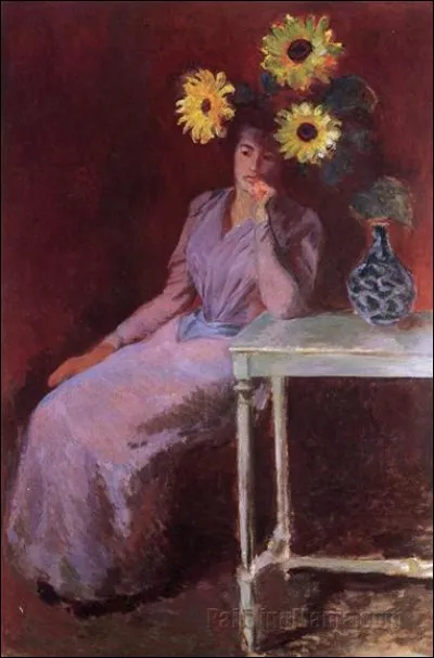 À qui doit-on la toile "Suzanne Hoschédé aux tournesols" ?