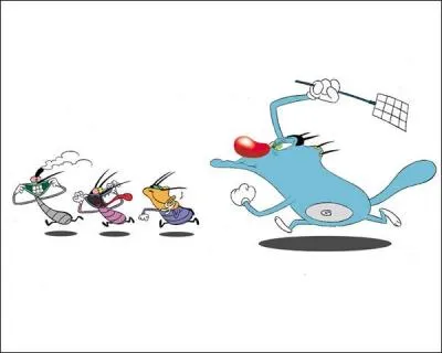 Quel animal est Oggy, qui lutte contre les cafards dans 'Oggy et les cafards' (TV) ?