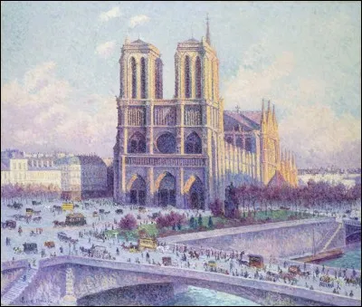 Voici encore, pour l'éternité "Notre-Dame de Paris vue du quai Saint-Michel" sur une toile de l'artiste :