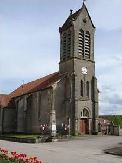 Nous sommes maintenant devant l'église Saint-Rémi d'Estrennes. Commune Vosgienne, elle ne se situe pas ...