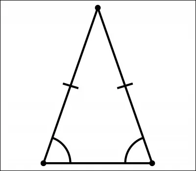 Sur cette photo, on peut voir un triangle rectangle.