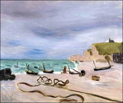 Qui a r&eacute;alis&eacute; le tableau "Les Cordages - plage d'&Eacute;tretat" ?