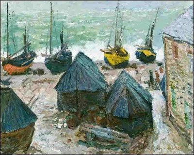 &Agrave; qui doit-on "&Eacute;tretat, bateaux sur la plage" ?