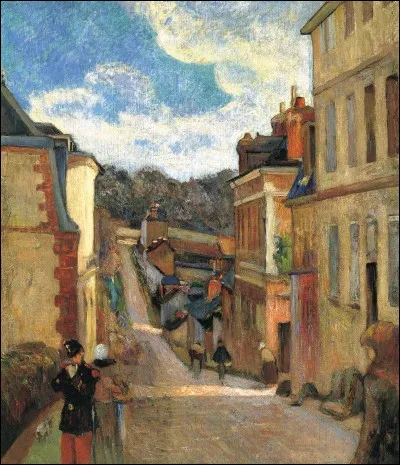 Qui est le peintre de la "Rue Jouvenet &agrave; Rouen" ?