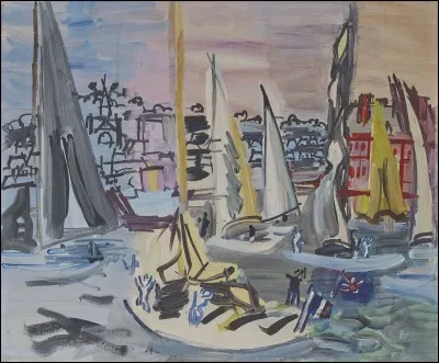 Qui est le peintre de "R&eacute;gates &agrave; Deauville" ?