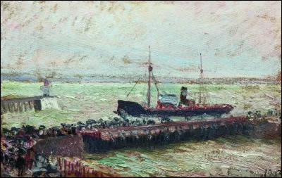 Qui a peint "Bateau, entrée dans le Port du Havre" ?