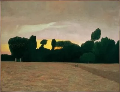 À qui doit-on ce tableau intitulé "Paysage de Normandie, soleil couchant" ?