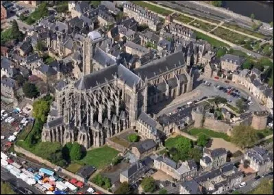 Cette cathédrale Saint-Julien, située sur la butte de la vieille ville, réunit une nef romane et un choeur et un transept gothiques. Dans quelle ville la verrez-vous ?