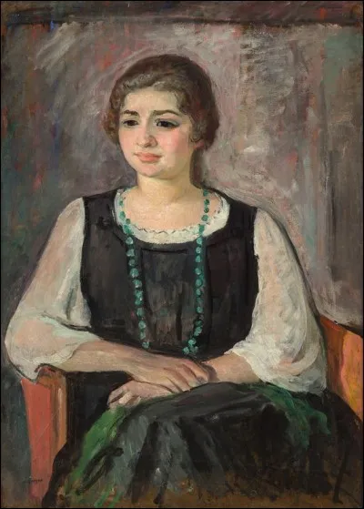 Qui a peint cette jeune fille au collier ?