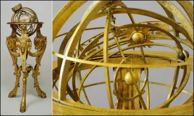 Cette sphère armillaire de 1707 est héliocentrée, contrairement à celles d'autrefois qui étaient ... (Complétez !)