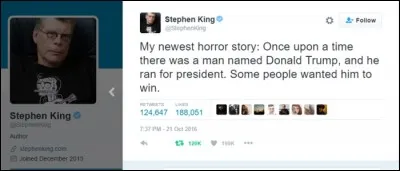 Si l'on en croit, au fil des années, la fréquence de ses plaisanteries anti-nixoniennes, anti-reaganiennes, anti-bushiennes puis anti-trumpiennes, on peut sans danger affirmer que King est :