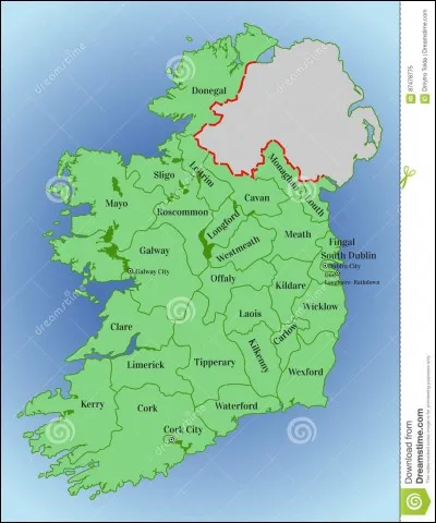 La république d'Irlande est divisée en 26 comtés, 28 en réalité car 'Dublin' est divisée en 3 sous-comtés dont celui de Dublin-sud et Laoghaire-Rathdown, devinez le 3e.