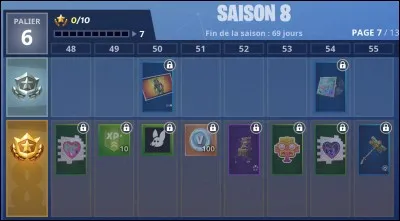 Combien y a-t-il de paliers dans le passe de combat ?