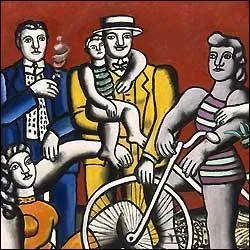 Quel peintre n  Argentan a ralis Les Loisirs sur fond rouge en 1949 ?