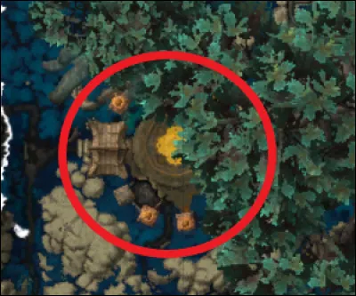 Retrouvez la position de la zone entourée :