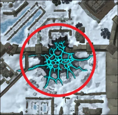 Retrouvez la position de la zone entourée :