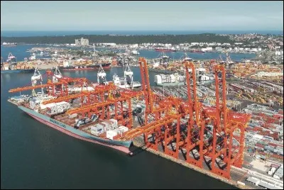 Le port Sud africain de Durban est sur ...
