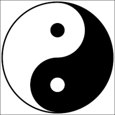 Ce symbole chinois du yin et du yang représente le principe originel de l'univers.