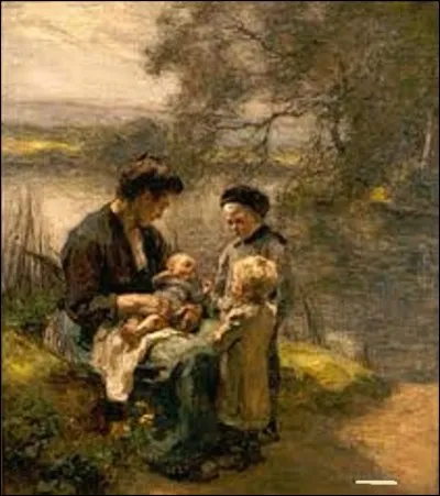 A quel naturaliste doit-on ce tableau de 1912 intitulé ''Femme avec un nourrisson et deux enfants'' ?