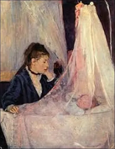 Tableau le plus célèbre de cette femme impressionniste, ''Le Berceau'' est une huile peinte en 1872 où une dame veille sur un nourrisson endormi dans son petit lit, qui est cette femme artiste ?