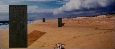 Dans "Les Trois Cartes", c'est en passant quelle porte que Roland trouve Eddie Dean ?