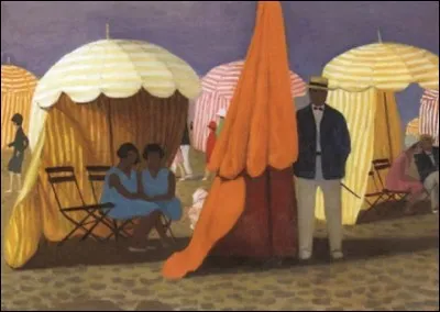 Qui a peint "Les parasols à Trouville" ?