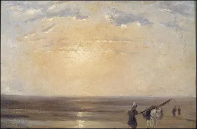 Qui a peint "Plage de Trouville au soleil couchant" ?