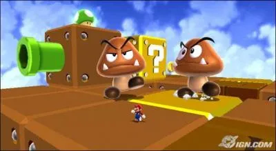 Cet image avec des Goombas Gants est la version bta d'un niveau de ...