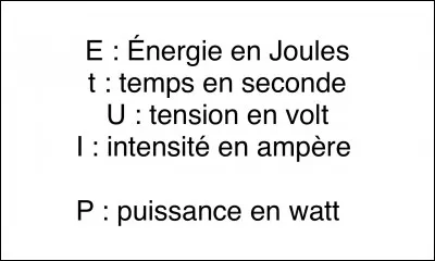 Quelle formule, liée à la puissance, est correcte ?