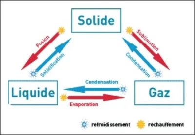 Nous avons de l'eau liquide dans une bouteille qui pèse 237,5 g. Je laisse pendant 15 min dans un frigo. Après ces 15 min, je sors l'eau devenue un état solide. Je la pose sur la balance. 
Que va afficher la balance ?