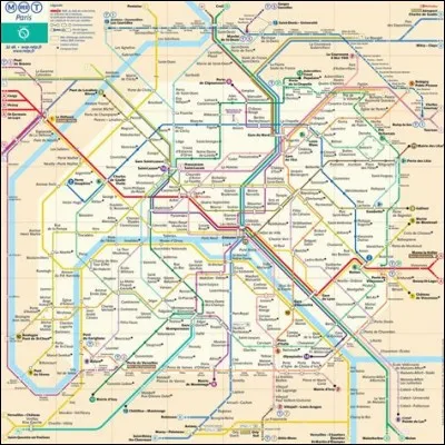 Quelle est la couleur de la ligne 14 sur le plan ?