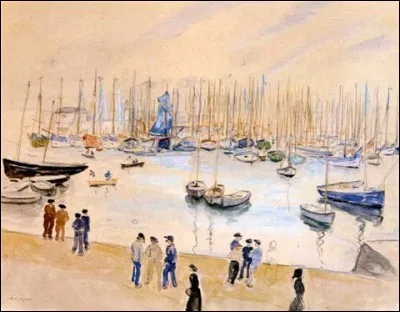Qui a peint "Scène de port, Honfleur" ?