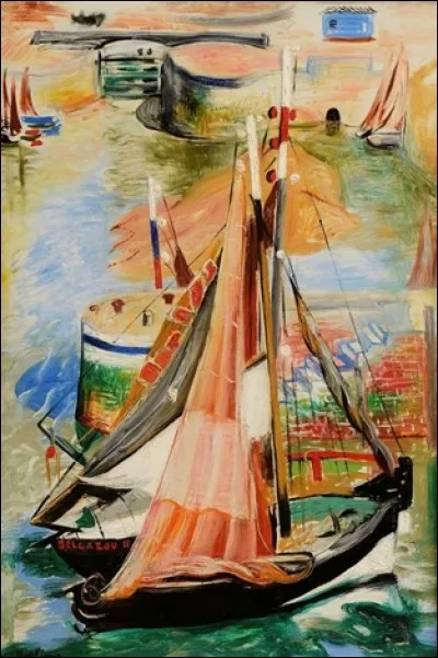 Qui a peint "Bateau dans le port de Honfleur" ?