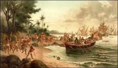 La flotte du navigateur Pedro Alvares Cabral découvrit le Brésil...