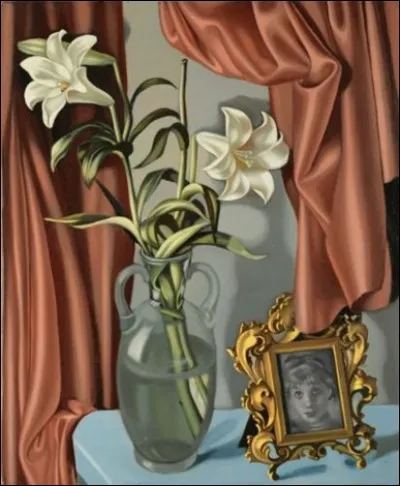 Qui a peint "Nature morte avec lys et photo" ?
