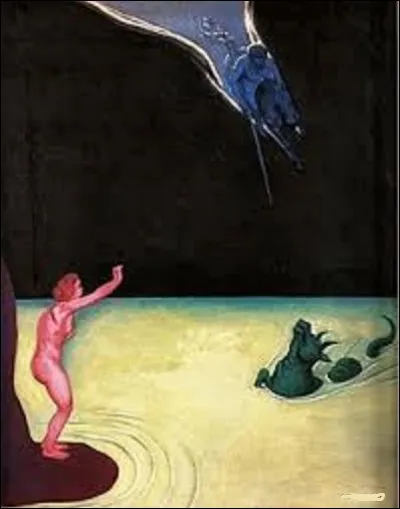 Huile sur toile représentant Persée venant sauver Andromède, ''Andromède debout et Persée'' est un tableau d'un nabi, aujourd'hui conservé dans une collection privée en Suisse. Quel artiste a dépeint cette scène mythologique en 1918 ?