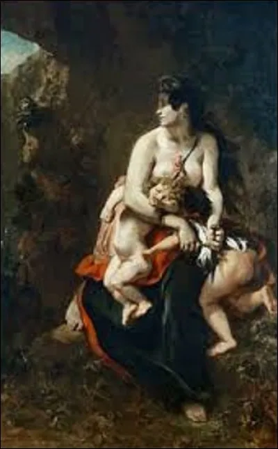 Toile de grande dimension (2,60 m de haut sur 1,65 m de long), ''Médée'' appelée aussi ''Médée furieuse'' est un tableau peint de 1836 à 1838 par un artiste romantique. Qui est à l'origine de cette huile conservée au palais des Beaux-Arts de Lille depuis 1839 ?