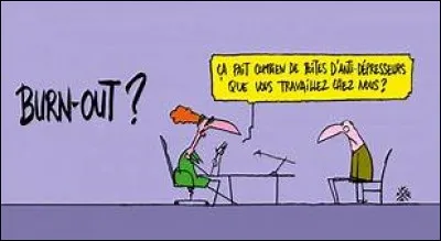 Quel organisme est apte à le décrire comme « un sentiment de fatigue intense, de perte de contrôle et d'incapacité à aboutir à des résultats concrets au travail » ?