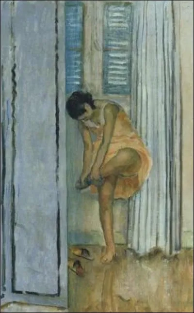 Qui a peint "Femme changeant de chaussures" ?