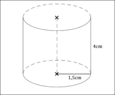 Le volume d'un cylindre :