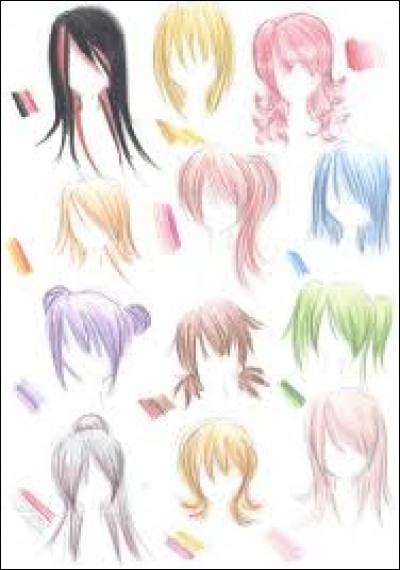 Pour commencer, ta couleur de cheveux préférée dans les mangas est le :