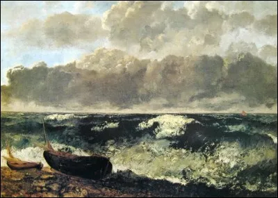 Qui a peint le tableau, "Mer orageuse", présent ici ?