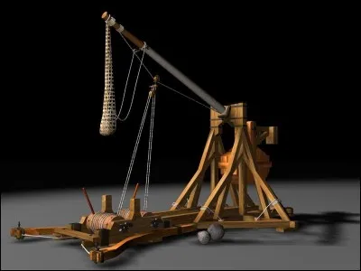 Quel est le nom de cette arme médiévale, dite à contrepoids ?