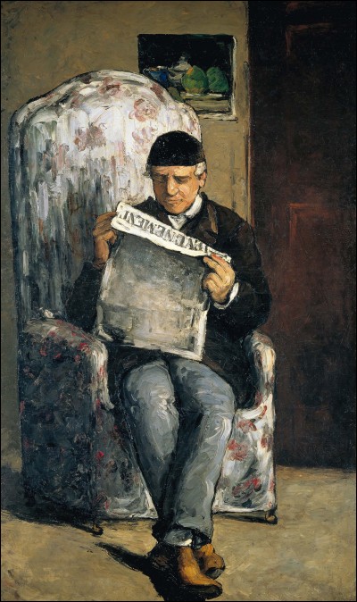 Quel peintre a représenté son père lisant le journal en 1866 ?
