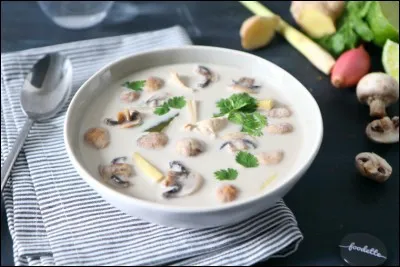 Tom Kha Kai : soupe tr&egrave;s &eacute;pic&eacute;e au poulet et au lait de coco Neua Pad Prik : m&eacute;lange de noodle, de bœuf frit relev&eacute; avec des &eacute;chalotes, de l'ail et du basilic et du piment. Plat particuli&egrave;rement &eacute;pic&eacute;. Quel est le pays d'origine de ces deux plats ?