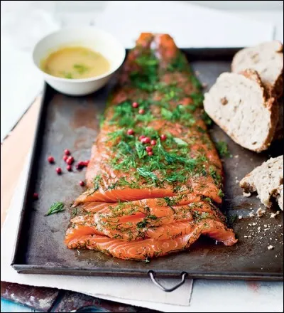 Saumon gravlax : filet de saumon marin&eacute;s pendant quelques jours auquel on ajoute aneth, sucre, baies rose, vodka..Kalops : rago&ucirc;t de bœuf avec carottes et anethQuel est le pays d'origine de ces deux plats ?