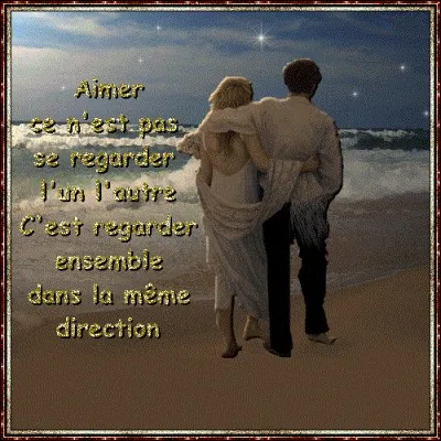 ''Aimer, ce n'est pas se regarder l'un l'autre, c'est regarder ensemble dans la même direction.''
De qui est cette citation ?